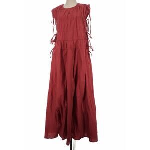 Women’s Arrange Drawstring Trapeze Midi Max Dress Red Size 4